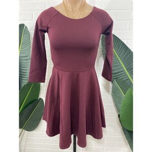 Forever 21 maroon skater dress